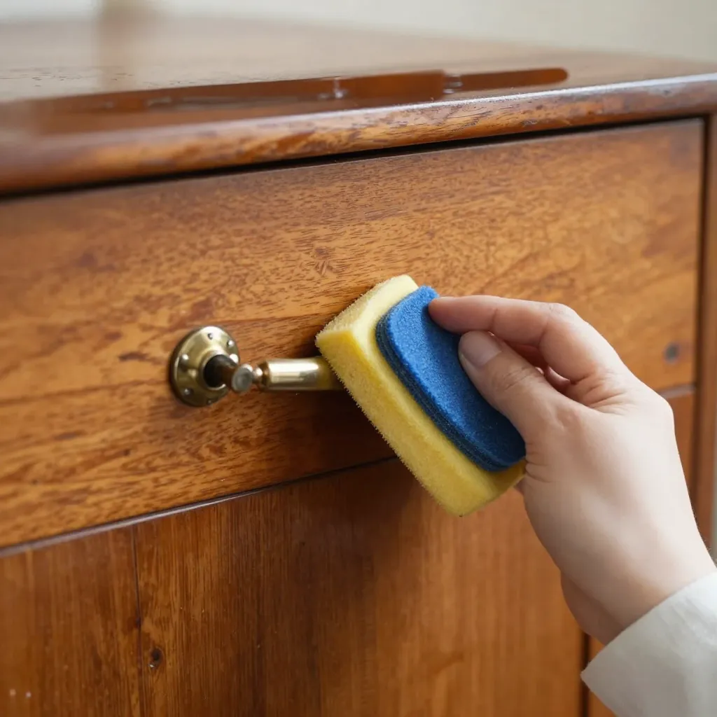 Natural wood grain detail after restoration