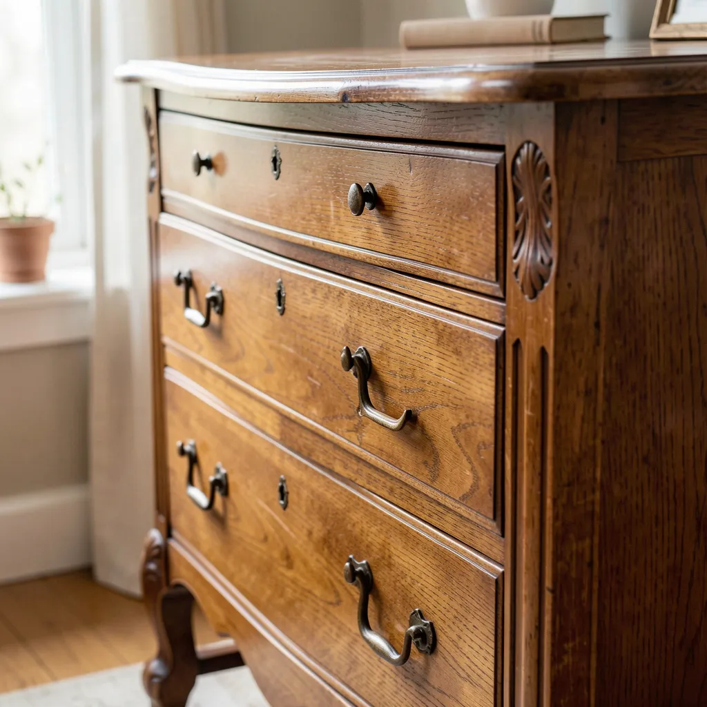 Restored furniture with updated hardware